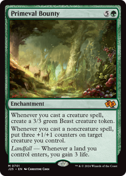 Primeval Bounty 701 | Near Mint | J25 Foundations Jumpstart Magic MTG - Image 1