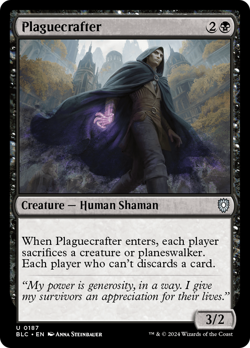 Plaguecrafter #187 | Near Mint | BLC Bloomburrow Commander Magic MTG - Image 1