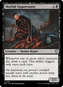 Morbid Opportunist #183 | Near Mint | BLC Bloomburrow Commander Magic MTG - Image 1
