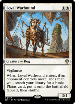 Loyal Warhound #107 | Near Mint | BLC Bloomburrow Commander Magic MTG - Image 1