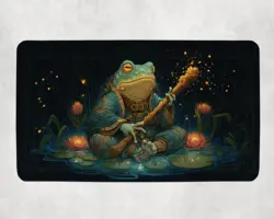 Frog Shaman Wise Amphibian Mage Bloomburrow Fantasy Magic MTG Playmat - Image 1