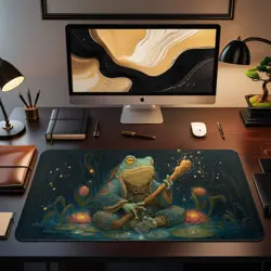 Frog Shaman Wise Amphibian Mage Bloomburrow Fantasy Magic MTG Playmat - Image 2