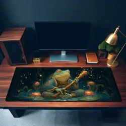 Frog Shaman Wise Amphibian Mage Bloomburrow Fantasy Magic MTG Playmat - Image 3