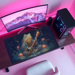 Frog Shaman Wise Amphibian Mage Bloomburrow Fantasy Magic MTG Playmat - Image 4