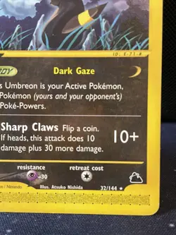 Umbreon 32/144 - 2003 Pokemon Skyridge Set - Regular E-Reader - Mp - Image 4