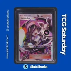 2018 POKEMON SUN & MOON ULTRA PRISM #153/156 LUSAMINE ULTRA RARE - Image 1