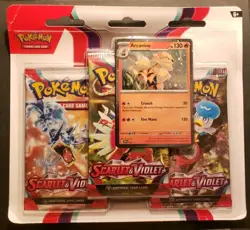 Pokemon TCG- Scarlet & Violet 3 Booster Pack Blister w/ Arcanine Promo Card *NEW - Image 1