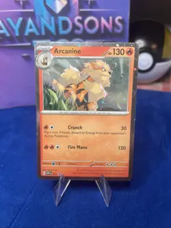 Pokemon TCG Arcanine SVP Black Star Promos SVP011 Holo Promo Cosmos Holo Rare - Image 1