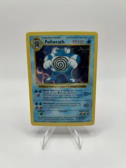 Pokemon TCG Poliwrath Base Set Shadowless 13/102 Holo Rare 90HP - LP - Image 1