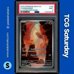 2023 POKEMON SV 151 #168/165 CHARMANDER ILLUSTRATION RARE PSA 9 - Image 1