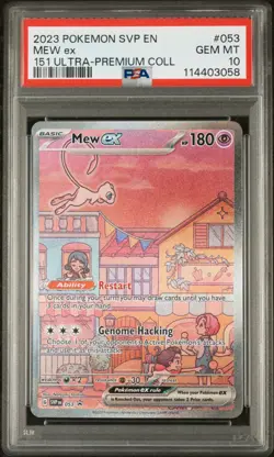 2023 POKEMON SVP EN-SV BLACK STAR PROMO 151 ULTRA-PREM COLL #053 MEW EX PSA 10 - Image 1