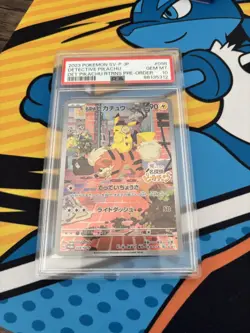 2023 POKEMON JAPANESE SV-P PROMO #098 DETECTIVE PIKACHU PSA 10 - Image 1