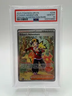 2025 POKEMON DRI EN-DESTINED RIVALS #236 ETHAN'S ADVENTURE PSA 10 - Image 1