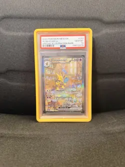 2023 POKEMON MEW EN-151 SPECIAL ILLUSTRATION RARE #201 ALAKAZAM EX PSA 10 - Image 1