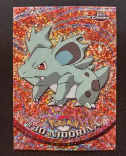 2000 Topps Chrome Pokemon Nidorina Sparkle #30 - NM/LP - Image 1