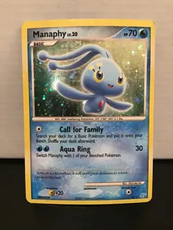 Manaphy 4/12 Pokemon Diamond & Pearl Trainer Kit Holo - Image 1