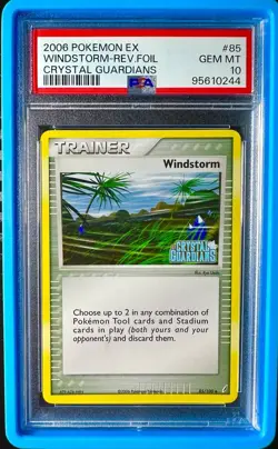 Windstorm 85/100 Crystal Guardians Reverse Holo Pokemon 2006 PSA 10 - Image 1