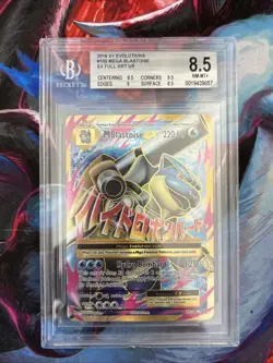 Pokemon Xy Evolutions Mega Blastoise Ex Full Art Bgs 8.5 - Image 1