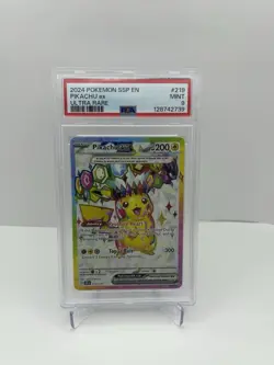 2024 Pokemon Surging Spark Ultra Rare PIKACHU EX #219 - PSA 9 - Image 1
