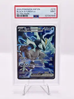 2024 POKEMON SSP EN-SURGING SPARKS 218/191 BLACK KYUREM EX ULTRA RARE PSA 9 - Image 1