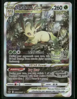 2023 Pokemon Crown Zenith: Galarian Gallery Leafeon VSTAR #GG35/GG70 Ultra Rare - Image 1