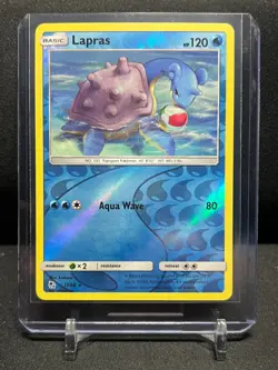 Lapras 17/68 Reverse Holo Rare Pokemon 2019 Hidden Fates LP - Image 1