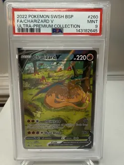 Pokemon: SWSH260 2022 FA/Charizard V Ultra-Premium Collection PSA 9 - Image 1