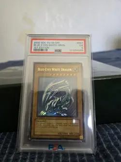 Konami Yu-Gi-Oh! TCG Blue-Eyes White Dragon SDK-001 1st Ed Ultra Rare PSA 5 EX - Image 1