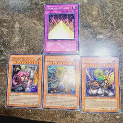 Konami Limited Edition Yu-Gi-Oh! Card Lot: Pyramid of Light & Sphinx Cards (4) - Image 1