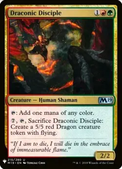 X 1 Draconic Disciple NM Mystery Booster 215 MTG Magic The Gathering - Image 1