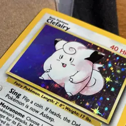 Clefairy 5/102 Base Set Holo Rare 1999 Wizards Pokemon TCG Card English - Image 2