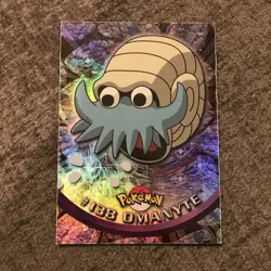 #138 Omanyte Rainbow Foil Topps TV Animation Series 3 Pokemon Card 2000 - Image 3