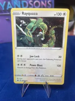 Pokemon Card Rayquaza SWSH029 SWSH Black Star Promo Holo Rare Near Mint - Image 1