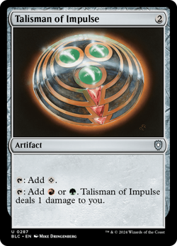 Talisman of Impulse #287 | Near Mint | BLC Bloomburrow Commander Magic MTG - Image 1