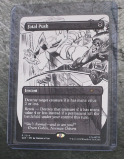 Fatal Push NM/M | Secret Lair x Spider-Man Magic: The Gathering MTG MARVEL 7014 - Image 1