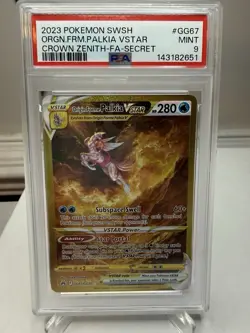 Pokemon: 2023 Origin Forme Palkia V Star GG67 Crown Zenith Secret Rare PSA 9 - Image 1