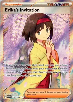 Erika's Invitation NM 196/165 Scarlet & Violet 151 Pokemon TCG (SKU 1-4) - Image 1