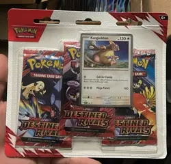 Pokemon Scarlet & Violet Destined Rivals 3 Pack Blister Kangaskhan Sealed New - Image 1