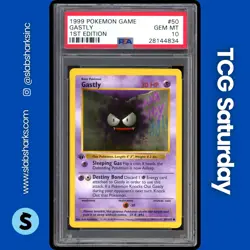 1999 POKEMON 1ST EDITION BASE SET #50/102 GASTLY PSA 10 - Image 1