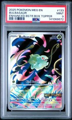 2025 POKEMON MEG EN-MEGA EVOLUTION ENHANCED BOOSTER BOX TOPPER BULBASAUR PSA 9 - Image 1