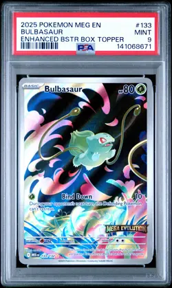 2025 POKEMON MEG EN-MEGA EVOLUTION ENHANCED BOOSTER BOX TOPPER BULBASAUR PSA 9 - Image 1