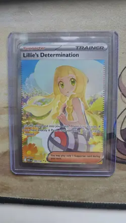 Pokemon Lillie's Determination Full Art Holo 184/132 Mega Trainer Rare TCG - Image 1