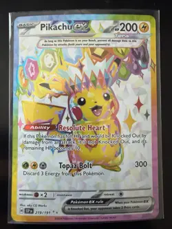 Pokemon TCG Surging Sparks Pikachu EX 219/191 Full Art Ultra Rare - Image 2
