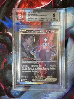 Pokemon Destined Rivals Team Rockets Mewtwo Ex SIR #231 Bgs 9 Mint - Image 1