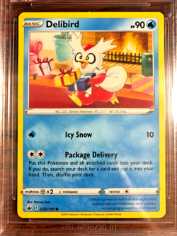 Delibird Regular Common #032 - BGS MINT 9 - 2021 Chilling Reign - Pokemon TCG - Image 2