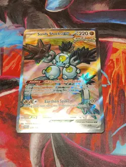 Pokemon Sandy Shocks ex – PAR 228/182 – Secret Rare Full Art – Ultra Rare – NM - Image 1