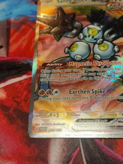 Pokemon Sandy Shocks ex – PAR 228/182 – Secret Rare Full Art – Ultra Rare – NM - Image 5