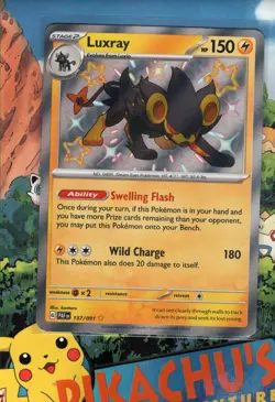 Pokemon TCG Luxray 137/091 Paldean Fates Baby Shiny Holo Rare NM/M - Image 1