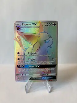 Espeon GX Secret Rainbow Rare Reverse Holo Full Art 152/149 Pokemon Sun & Moon - Image 1