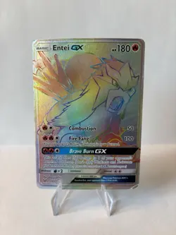 Pokemon Entei GX TCG Shining Legends Holo Ultra Rare - Image 1
